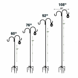 Kingsyard Full Size Heavy Duty Bird Feeder Pole System 3 Kingsyard Full Size Heavy Duty Bird Feeder Pole System 3