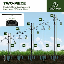Kingsyard 60-Inch Double Shepherd Hooks Bird Feeder Pole 4 Kingsyard 60-Inch Double Shepherd Hooks Bird Feeder Pole 4