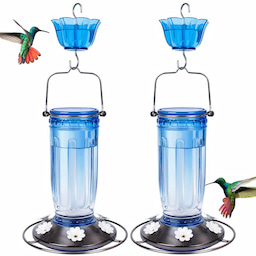 Blue Kingsyard 16oz Glass Hummingbird Feeder With Ant Moat 2 Blue Kingsyard 16oz Glass Hummingbird Feeder With Ant Moat 2