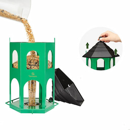 Kingsyard Weatherproof Metal House Bird Feeder 3 Kingsyard Weatherproof Metal House Bird Feeder 3