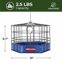 Blue Kingsyard Squirrel-Proof Platform Hanging Bird Feeder 3 Blue Kingsyard Squirrel-Proof Platform Hanging Bird Feeder 3