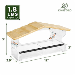 Kingsyard Window Hummingbird Feeder with Detachable Tray 3 Kingsyard Window Hummingbird Feeder with Detachable Tray 3