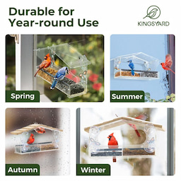 Kingsyard Window Hummingbird Feeder with Detachable Tray 8 Kingsyard Window Hummingbird Feeder with Detachable Tray 8
