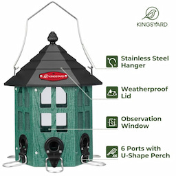 Kingsyard Wild Bird Feeder for Outside Hanging 4 Kingsyard Wild Bird Feeder for Outside Hanging 4