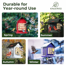 Kingsyard Double Suet Hopper Bird Feeder With Rainproof Roof 7 Kingsyard Double Suet Hopper Bird Feeder With Rainproof Roof 7