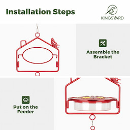 Kingsyard House Shape Tray Hummingbird Feeder with Ant Moat 5 Kingsyard House Shape Tray Hummingbird Feeder with Ant Moat 5