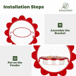 Kingsyard Floral Shape Tray Hummingbird Feeder with Ant Moat 5 Kingsyard Floral Shape Tray Hummingbird Feeder with Ant Moat 5