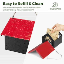 Kingsyard Metal Upside Down Double Suet Bird Feeder 4 Kingsyard Metal Upside Down Double Suet Bird Feeder 4