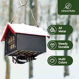 Kingsyard Metal Upside Down Double Suet Bird Feeder 5 Kingsyard Metal Upside Down Double Suet Bird Feeder 5