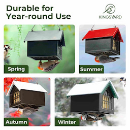 Kingsyard Metal Upside Down Double Suet Bird Feeder 8 Kingsyard Metal Upside Down Double Suet Bird Feeder 8