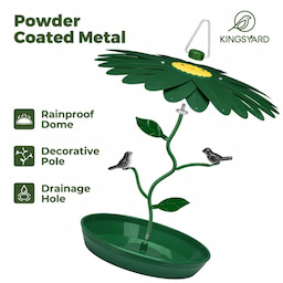 Kingsyard Platform Bird Feeder with Weatherproof Dome 4 Kingsyard Platform Bird Feeder with Weatherproof Dome 4