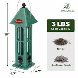 Kingsyard Rainproof Tube Feeder with 4 Ports 3 Kingsyard Rainproof Tube Feeder with 4 Ports 3