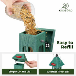 Kingsyard Rainproof Tube Feeder with 4 Ports 5 Kingsyard Rainproof Tube Feeder with 4 Ports 5