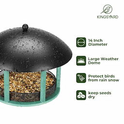 Kingsyard Platform Bird Feeder with Protective Top 5 Kingsyard Platform Bird Feeder with Protective Top 5