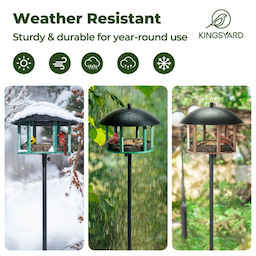 Kingsyard Platform Bird Feeder with Protective Top 7 Kingsyard Platform Bird Feeder with Protective Top 7