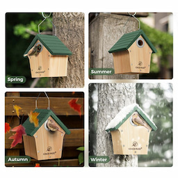 Kingsyard Wooden Wren House with 1” Hole for Nesting 7 Kingsyard Wooden Wren House with 1” Hole for Nesting 7