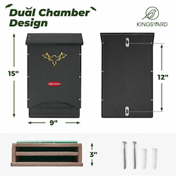 Kingsyard Arc Recycled Plastic Bat House 3 Kingsyard Arc Recycled Plastic Bat House 3