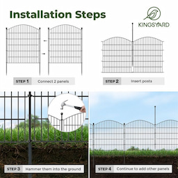 Kingsyard No Dig Big & Medium Animal Barrier Fence 4 Kingsyard No Dig Big & Medium Animal Barrier Fence 4
