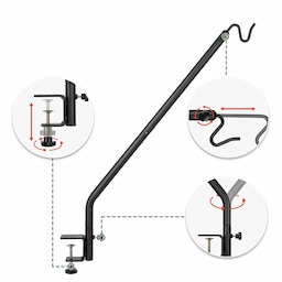 Kingsyard Adjustable(27"-39") Metal Deck Railling Hooks 4 Kingsyard Adjustable(27"-39") Metal Deck Railling Hooks 4