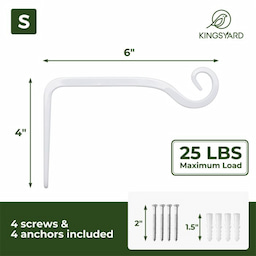 White Kingsyard Sturdy Metal Bird Feeder Hanger 4 White Kingsyard Sturdy Metal Bird Feeder Hanger 4