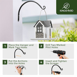 Kingsyard S Shape Metal Bird Feeder Hanger 5 Kingsyard S Shape Metal Bird Feeder Hanger 5