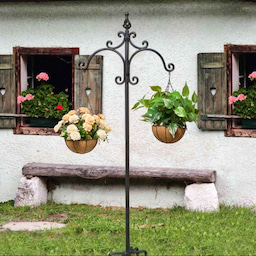 Kingsyard 60-Inch Double Shepherd Hooks Bird Feeder Pole 9 Kingsyard 60-Inch Double Shepherd Hooks Bird Feeder Pole 9