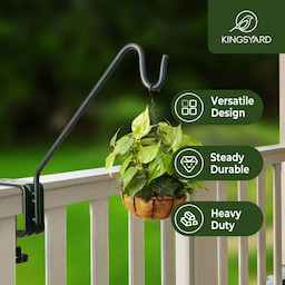 Kingsyard 10-Inch Heavy Duty Metal Deck Hook for Bird Feeders 6 Kingsyard 10-Inch Heavy Duty Metal Deck Hook for Bird Feeders 6