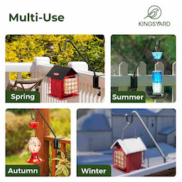 Kingsyard 10-Inch Heavy Duty Metal Deck Hook for Bird Feeders 7 Kingsyard 10-Inch Heavy Duty Metal Deck Hook for Bird Feeders 7