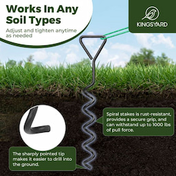 Kingsyard 3 Pcs 16 Inch Heavy Duty Spiral Tree Stake Kit 4 Kingsyard 3 Pcs 16 Inch Heavy Duty Spiral Tree Stake Kit 4