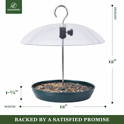 Kingsyard Adjustable Platform Bird Feeder with Squirrel Proof Design 2 Kingsyard Adjustable Platform Bird Feeder with Squirrel Proof Design 2