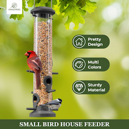 Black Kingsyard 2 Pack Weatherproof Tube Bird Feeder 6 Black Kingsyard 2 Pack Weatherproof Tube Bird Feeder 6