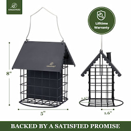 Kingsyard Suet Bird Feeder with Roof and Perch 3 Kingsyard Suet Bird Feeder with Roof and Perch 3