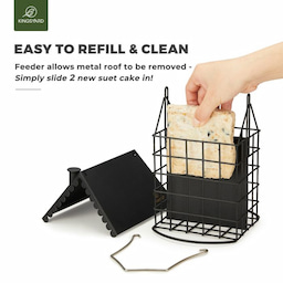 Kingsyard Suet Bird Feeder with Roof and Perch 4 Kingsyard Suet Bird Feeder with Roof and Perch 4