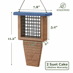 Kingsyard Tail Prop Suet Feeder for Woodpeckers 3 Kingsyard Tail Prop Suet Feeder for Woodpeckers 3