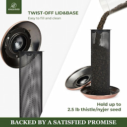 Kingsyard Metal Mesh Finch Feeder for Thistle & Nyjer Seed 4 Kingsyard Metal Mesh Finch Feeder for Thistle & Nyjer Seed 4