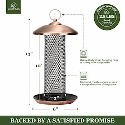 Kingsyard Heavy Duty Metal Mesh Bird Feeder 4 Kingsyard Heavy Duty Metal Mesh Bird Feeder 4