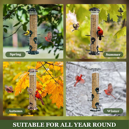 Kingsyard Chew-proof Metal Tube Bird Feeders 7 Kingsyard Chew-proof Metal Tube Bird Feeders 7