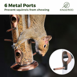 Kingsyard Chew-proof Metal Tube Bird Feeders 8 Kingsyard Chew-proof Metal Tube Bird Feeders 8