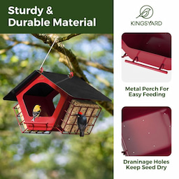 Kingsyard Metal 2 in 1 Mixed Seeds Bird Feeders 5 Kingsyard Metal 2 in 1 Mixed Seeds Bird Feeders 5