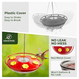 Kingsyard 12oz Tray Hummingbird Feeder with Weatherproof Dome & Ant Moat 9 Kingsyard 12oz Tray Hummingbird Feeder with Weatherproof Dome & Ant Moat 9