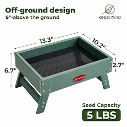 Kingsyard Recycled Plastic Ground Feeder For Birds and Chickens 3 Kingsyard Recycled Plastic Ground Feeder For Birds and Chickens 3