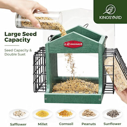 Kingsyard Recycled Plastic Double Suet Wild Bird Feeder 6 Kingsyard Recycled Plastic Double Suet Wild Bird Feeder 6