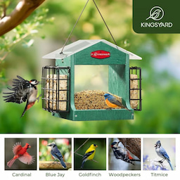 Kingsyard Recycled Plastic Double Suet Wild Bird Feeder 7 Kingsyard Recycled Plastic Double Suet Wild Bird Feeder 7