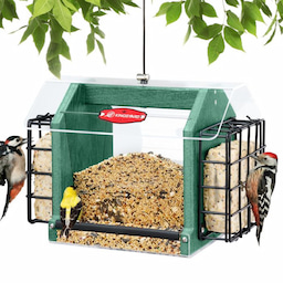 Kingsyard Weatherproof Double Suet Hopper Bird Feeder 2 Kingsyard Weatherproof Double Suet Hopper Bird Feeder 2