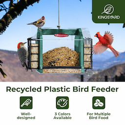Kingsyard Weatherproof Double Suet Hopper Bird Feeder 5 Kingsyard Weatherproof Double Suet Hopper Bird Feeder 5