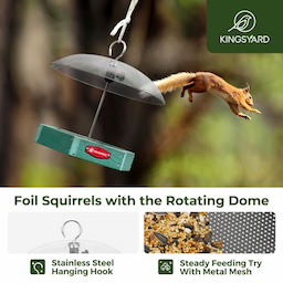 Kingsyard Recycled Plastic Platform Bird Feeder with Adjustable Dome 5 Kingsyard Recycled Plastic Platform Bird Feeder with Adjustable Dome 5