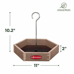 Brown Kingsyard Recycled Plastic Platform Bird Feeder 3 Brown Kingsyard Recycled Plastic Platform Bird Feeder 3
