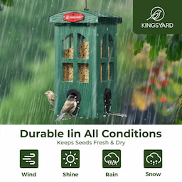 Kingsyard Weatherproof House Tube Bird Feeders 7 Kingsyard Weatherproof House Tube Bird Feeders 7