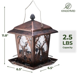 Kingsyard Weatherproof Metal Hopper Bird Feeder 3 Kingsyard Weatherproof Metal Hopper Bird Feeder 3