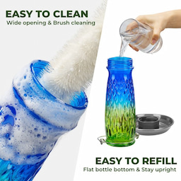 Kingsyard 24oz Large Capacity Glass Bird Water Feeder 5 Kingsyard 24oz Large Capacity Glass Bird Water Feeder 5